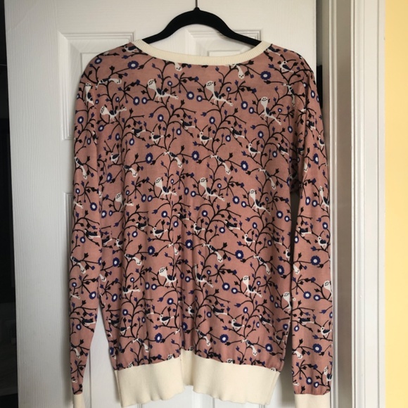 DownEast Bird Print Cardigan - Picture 2 of 4